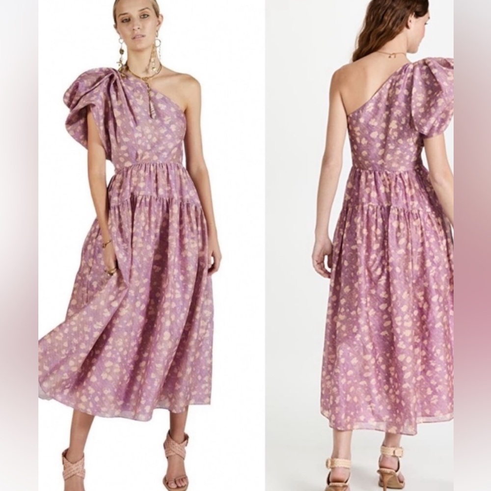 ULLA JOHNSON athena midi dress in lavender Sz 6